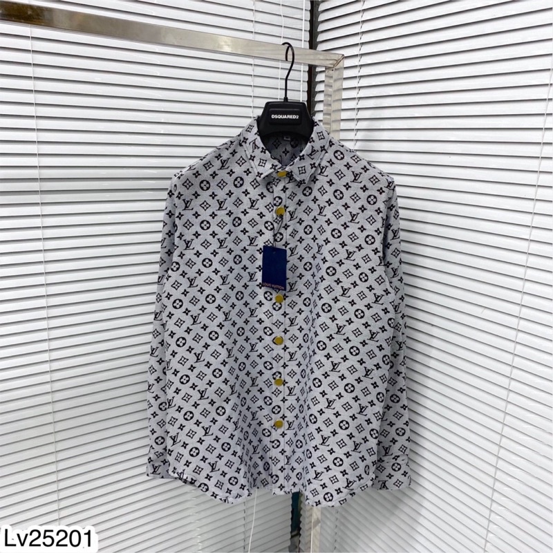 Áo Sơ Mi Nam Cúc Đồng LV Chất Bò Đủ Màu-Sơ Mi Nam Cao Cấp Hàng SPF