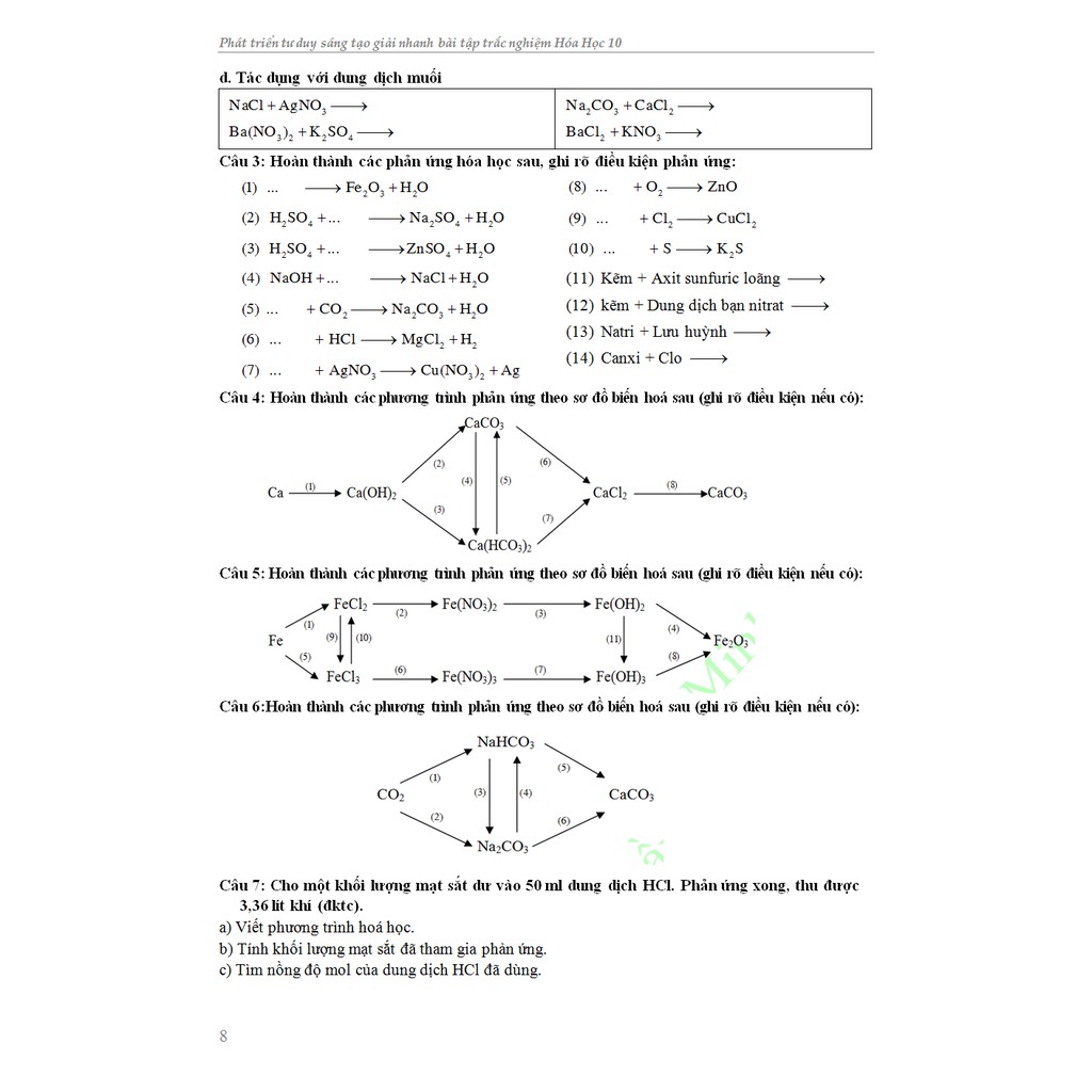 Sách - Phát Triển Tư Duy Sáng Tạo Giải Nhanh Bài Tập Trắc Nghiệm Hóa Học 10