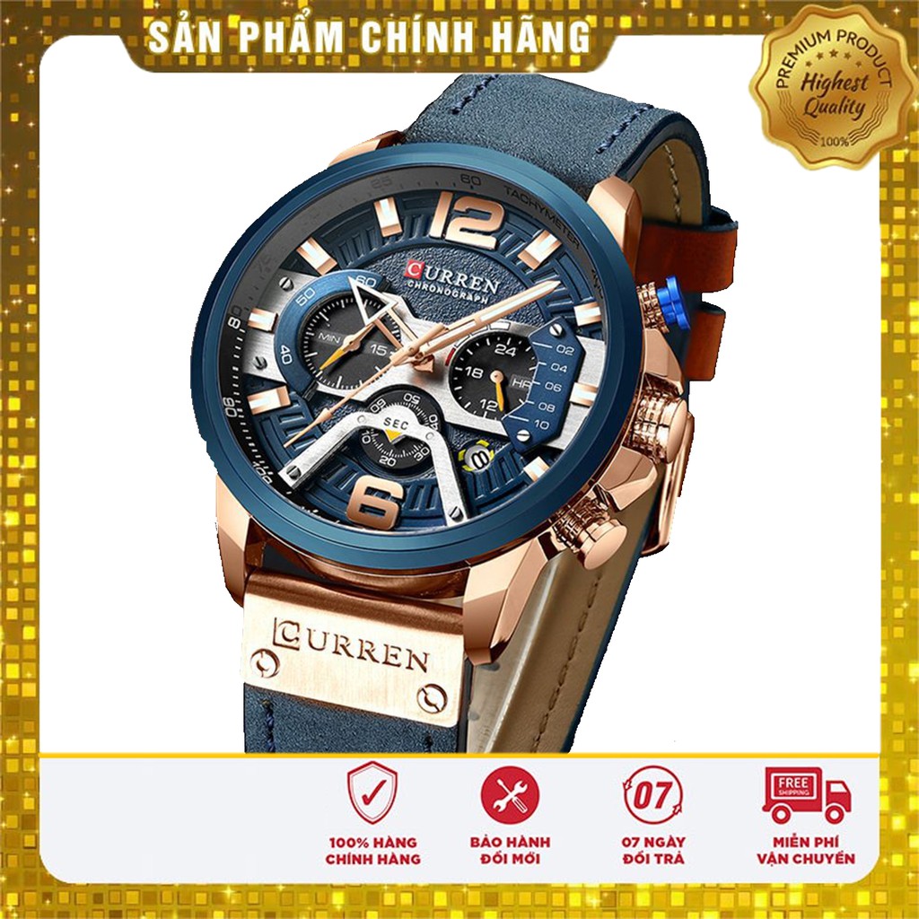 [CHÍNH HÃNG] Đồng Hồ Nam Curren 8329. Kiểu Dáng Thể Thao & Mạnh Mẽ. Chạy Full Kim. Chống nước cực tốt. BH 12 tháng