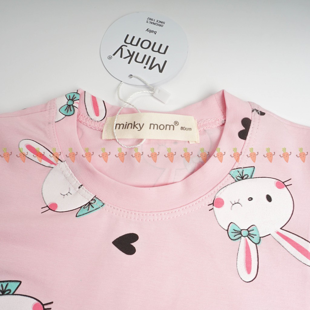 [SALE] Bộ Cộc Tay Minky Mom Cho Bé Trai, Bé Gái Vải Cotton 100% Họa Tiết In Nhỏ, Đồ Bộ Cho Bé Mặc Nhà Mùa Hè MKM2116