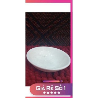 Sét 5 chiếc Bát chấm và đĩa chấm sứ trắng mộc