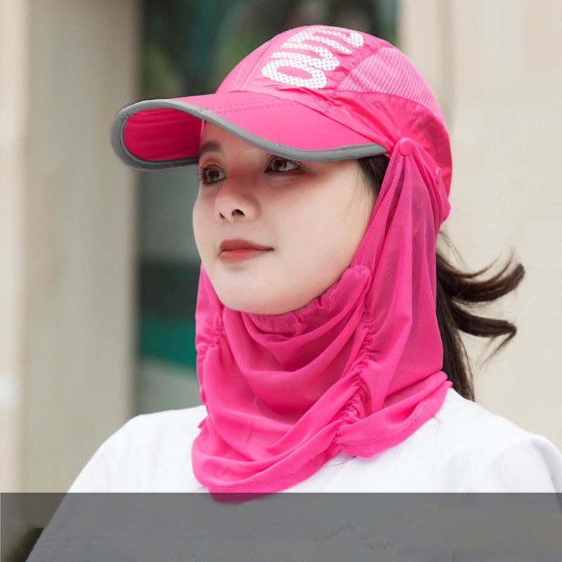 Mũ che nắng với lưới che mặt thoáng khí thời trang cho nam