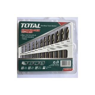 Bộ Mũi Khoan Kim Loại HSS 12 Chi Tiết Total TACSD0125