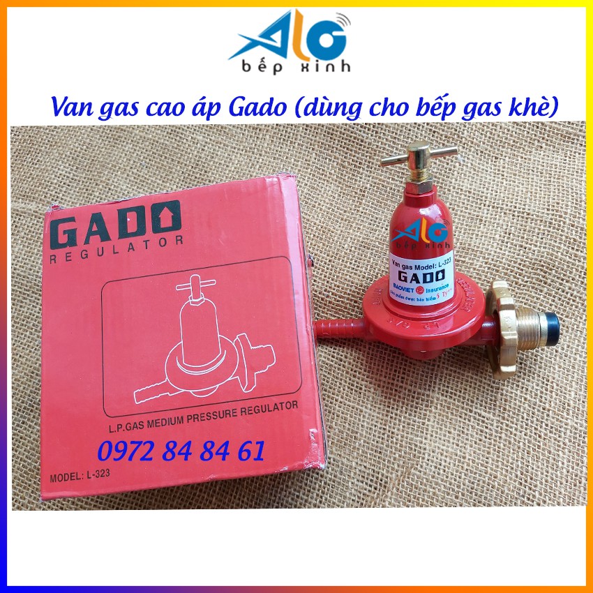 Bộ van dây gas bếp khè công nghiệp Gado - dùng với bếp khè  - Alo Bếp Xinh