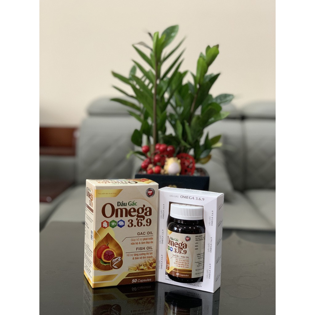 Dầu gấc Omega 3-6-9 DANIPHARM, bổ sung vitamin làm đẹp da chống lão hóa nhức mỏi mắt, hộp 50 viên | Thế Giới Skin Care