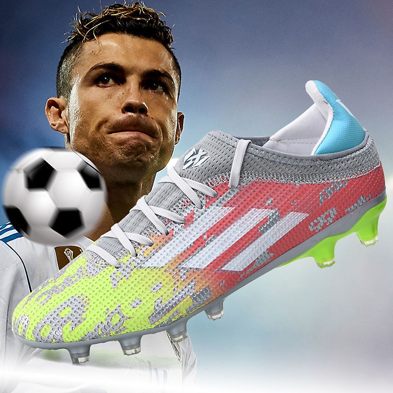 Giày bóng đá sân cỏ nhân tạo thoáng khí cao cấp Ronaldo nam nữ ⚡ Đế khâu 100%