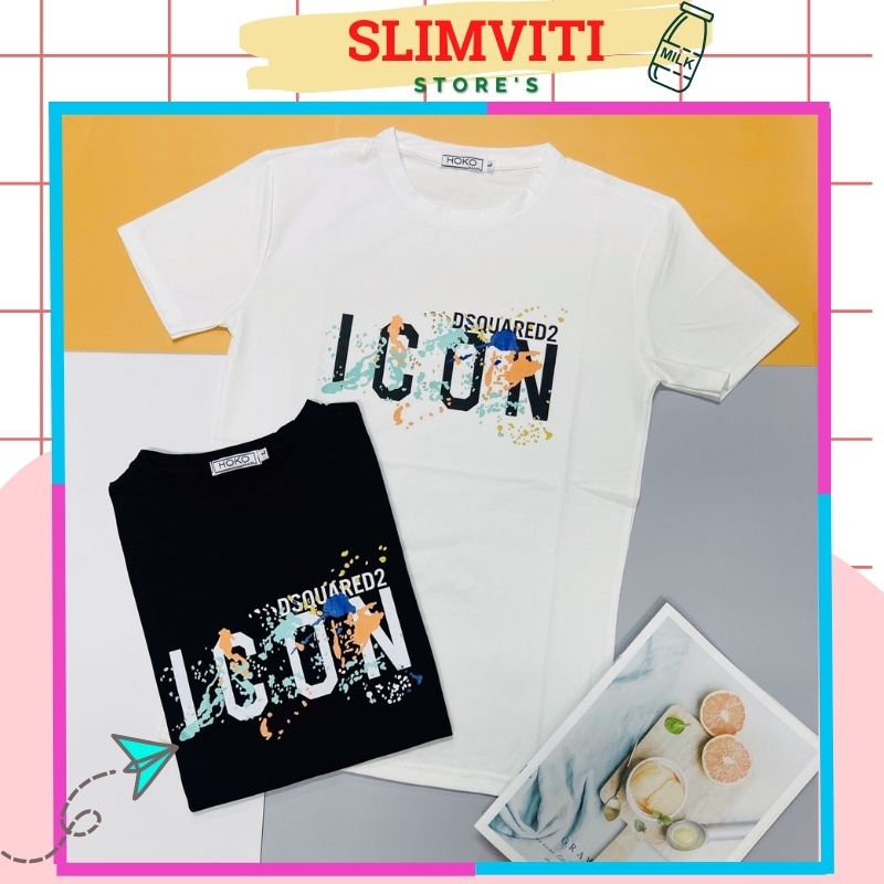 Áo Thun Phông Nam Nữ Tay Lỡ Cổ Tròn Form Rộng Unisex Đẹp Cao Cấp Đen Trắng Slimviti
