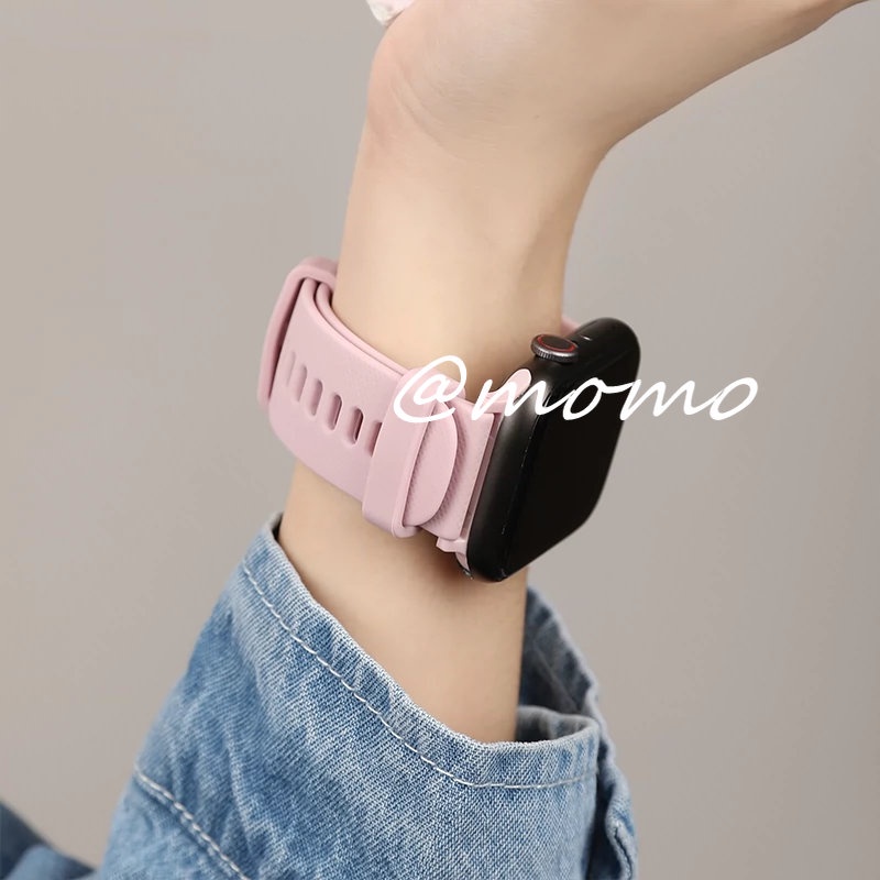 Dây Đeo Thay Thế Bằng Cao Su Silicone Cho Apple Watch Ultra Series 8 7 6 5 4 3 2 1 SE 49mm 41mm 45mm 44mm 42mm