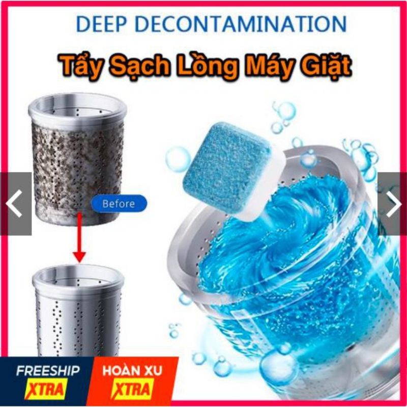 hộp 12 viên tẩy lồng máy giặt sạch sẽ thơm mát
