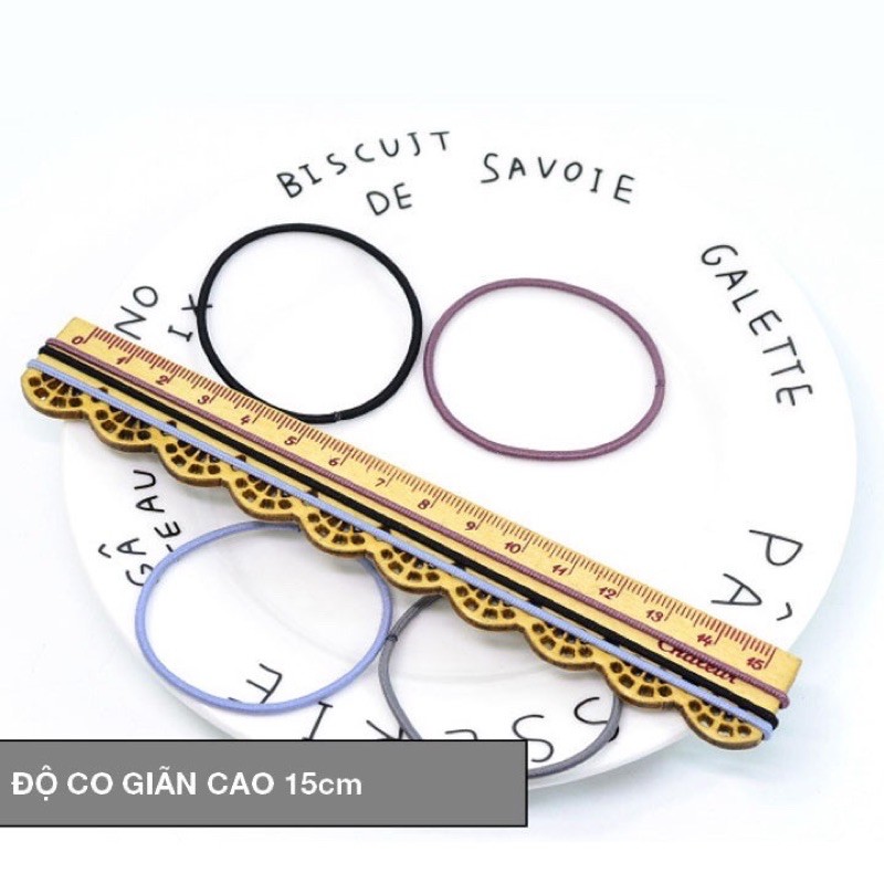Set 2 dây buộc tóc trơn siêu xinh