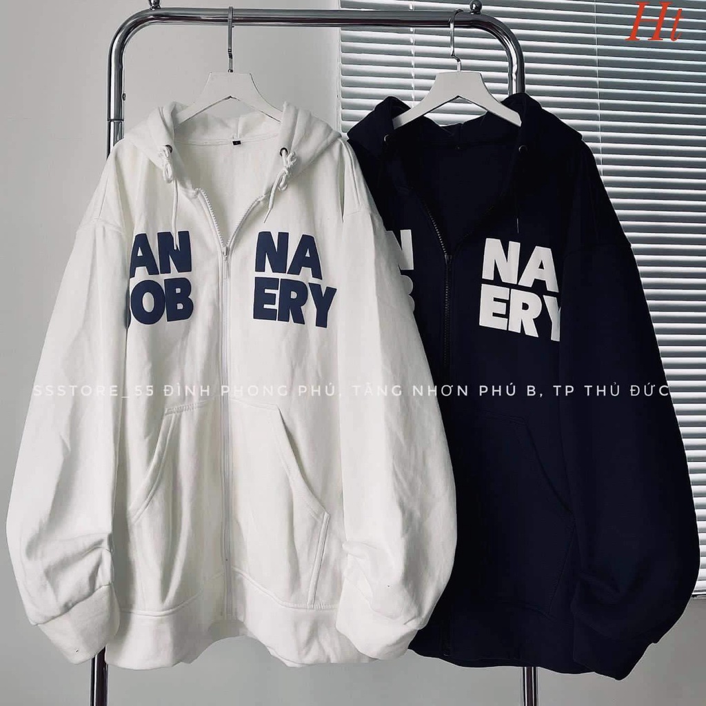 Áo Khoác Nỉ Naery ❤ Áo Hoodie Khóa Kéo Có Nón Dày Dặn Nam Nữ NVA163