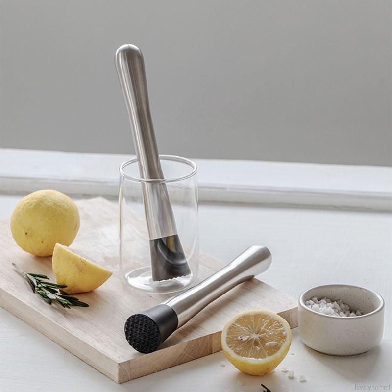 Dụng cụ nghiền khuấy pha chế đồ uống có rãnh bằng inox cho gia đình