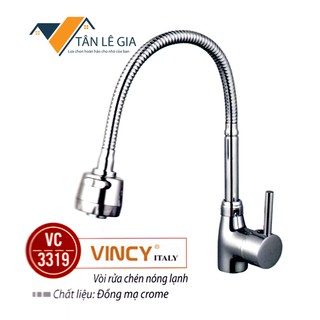 Vòi bếp, Vòi rửa chén bát lò xo nóng lạnh VINCY VC 3319