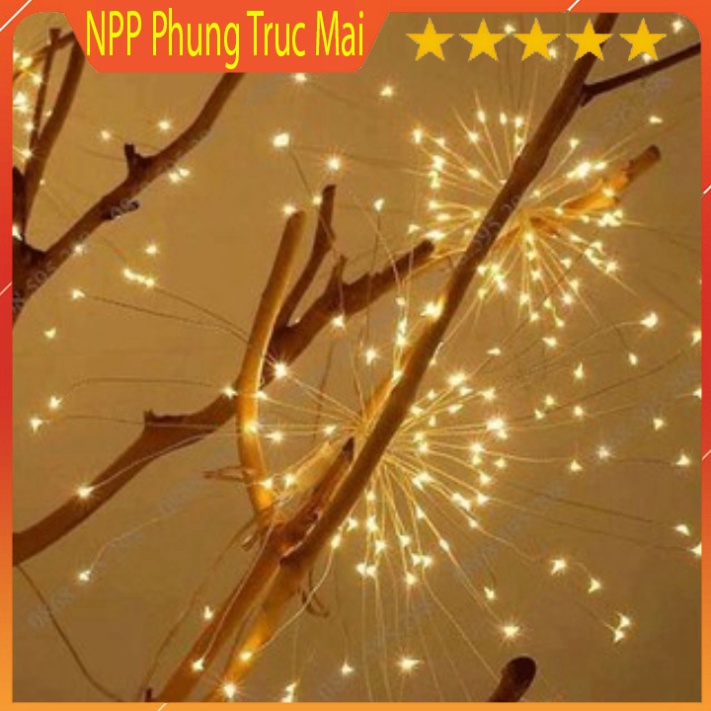 Đèn led pháo hoa có điều khiển trang trí ngày tết chùm 35 dây, 8 hiệu ứng nháy l Chùm đèn led trang trí tết 2022