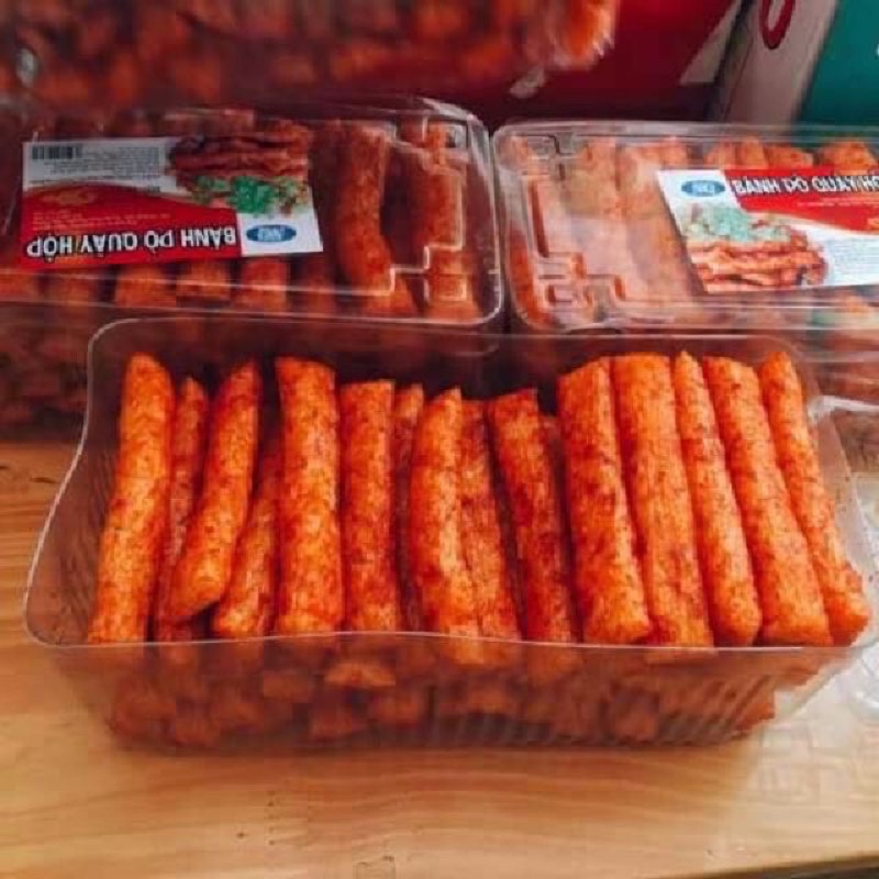 Bánh pò quẩy hộp lớn nhiều loại quẩy/xiên/viên/miếng Ngọc Quỳnh gần 70 que hộp lớn 320g