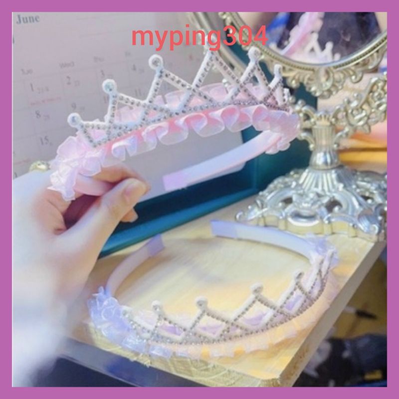 Bờm tóc công chúa, bờm tóc vương miện siêu đáng yêu cho bé gái