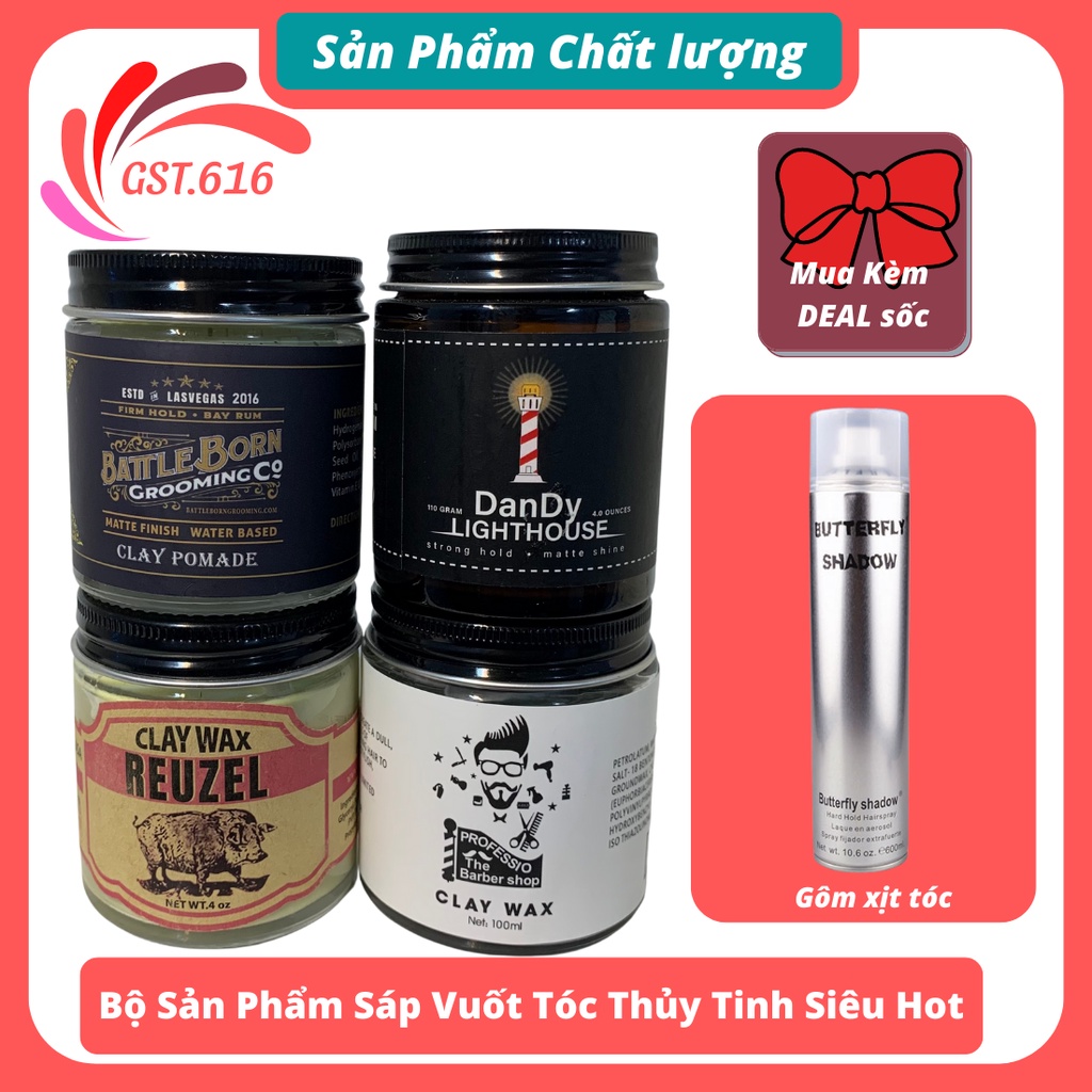 Sáp vuốt tóc nam CLAY WAX tạo kiểu tóc cực đẹp siêu giữ nếp 100ml