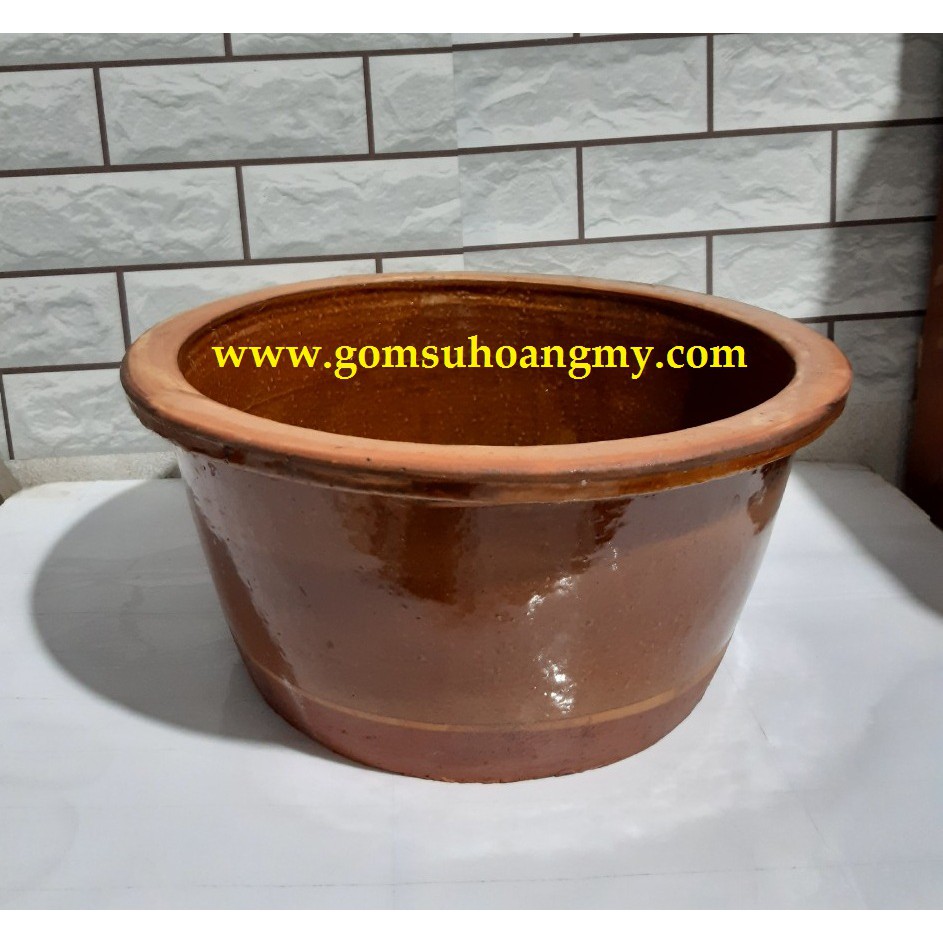 Thau chậu đựng nước bằng sành C17*R38 cm | BigBuy360 - bigbuy360.vn