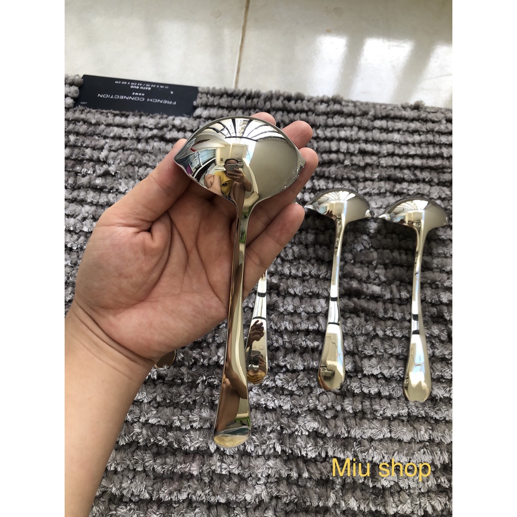 Muôi/Vá mỏ vịt múc trân châu, cốt sữa dừa , nước mắm inox 304 hàng xuất dư