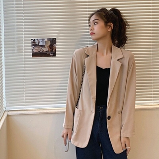 Áo khoác vest dáng rộng trơn kiểu hàn quốc cá tính