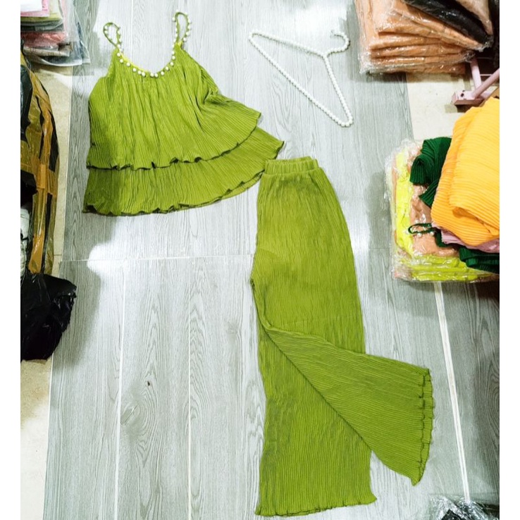 Set 2 dây suông dập li đính ngọc tầng ( hình thật siêu đẹp )