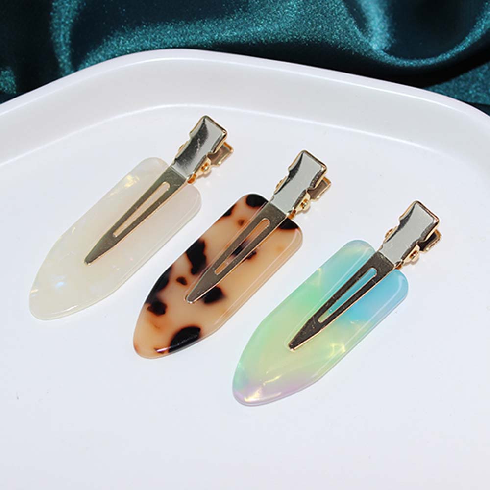 Kẹp Tóc Mái Không Cong Không Để Lại Dấu Vết Họa Tiết Da Báo Nhiều Màu Sắc Phong Cách Hàn Quốc Cho Nữ