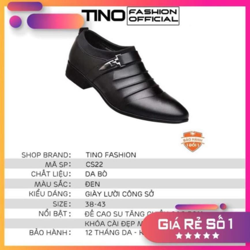 [Sale 3/3] Giày công sở Tino mũi nhọn Simple Monk Strap CS22 Sale 11 -op1 - | .