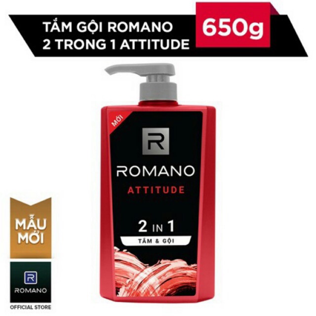 Tắm gội romano 2in1 Attitude đỏ 650g