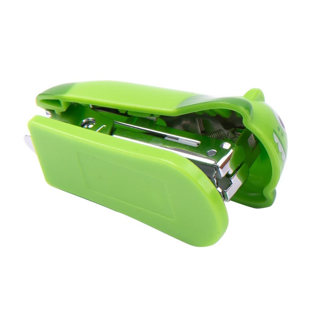 Dập ghim mini 12 trang + kèm 1000 ghim, gấu nâu, lợn hồng, cá sấu xanh - Deli 452