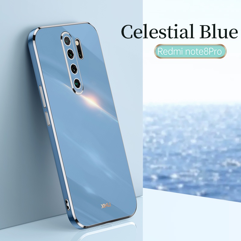 Ốp điện thoại bảo vệ camera viền vuông cho Xiaomi Redmi Note 8 2021 Note 8 Pro 9t