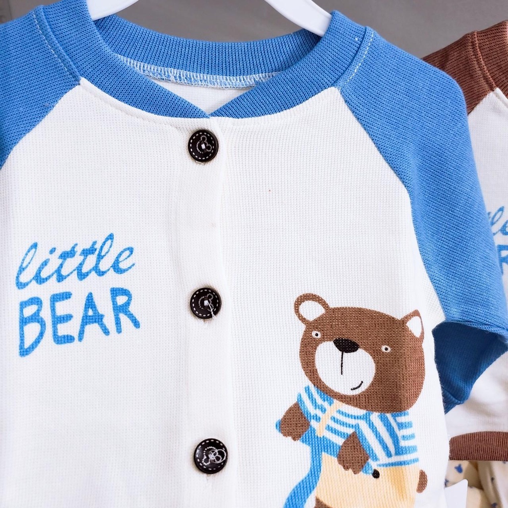 Áo khoác len Cadigan quảng châu cúc giữa phong cách hàn quốc phối màu đáng yêu cho bé (6-17kg)