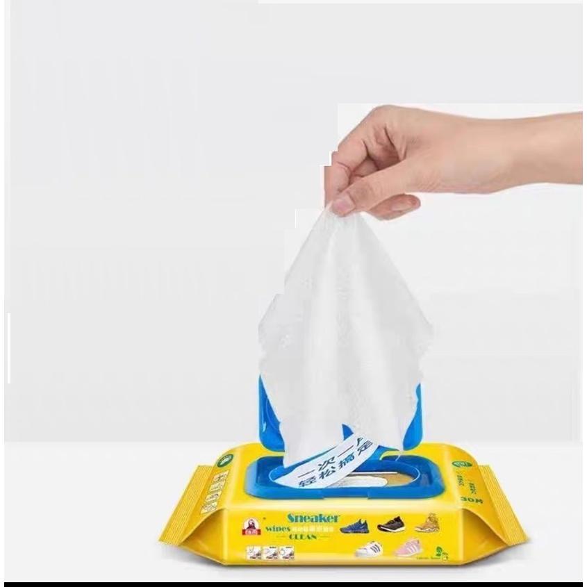 Khăn Giấy Lau Giày Siêu Sạch SNEAKER Hộp 30 Tờ Siêu Hot Không Hoá chất
