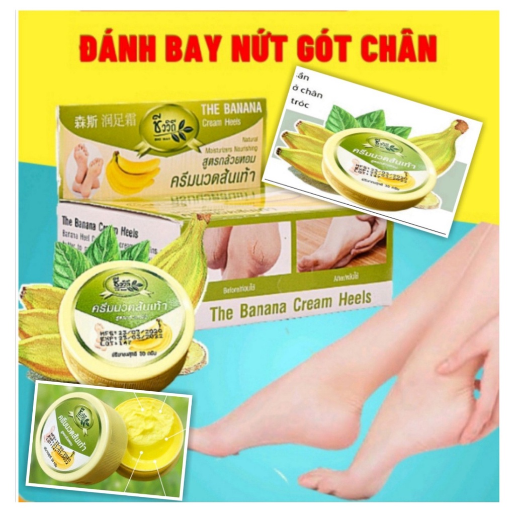 Kem Nứt Gót Chân Chuối Banana Heel Cream Thái Lan 30g