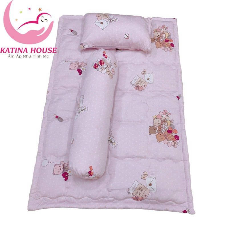 Gối nệm cho bé 80x120cm, trọn bộ có gối ôm, vải Tencel siêu mềm, thoáng mát, nhiều họa tiết đáng yêu, phù hợp bé 1-5t