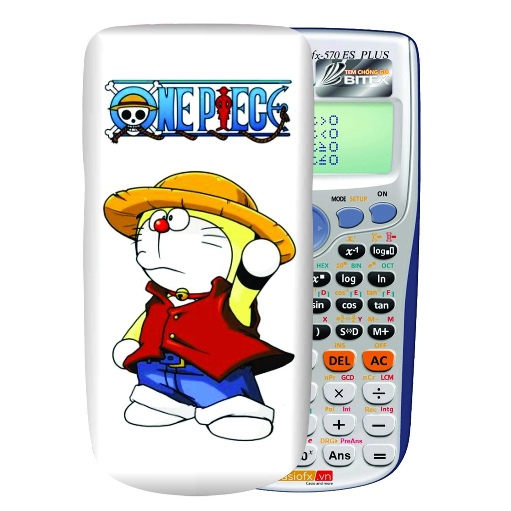 Hình dán máy tính casio doraemon