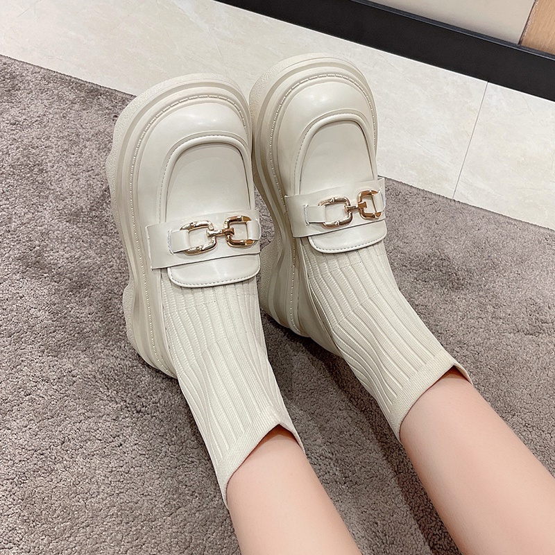 ❤Giày Bốt Martin Dạng Tất Dày Dặn Co Giãn Phong Cách Anh Quốc Thời Trang Cho Nữ