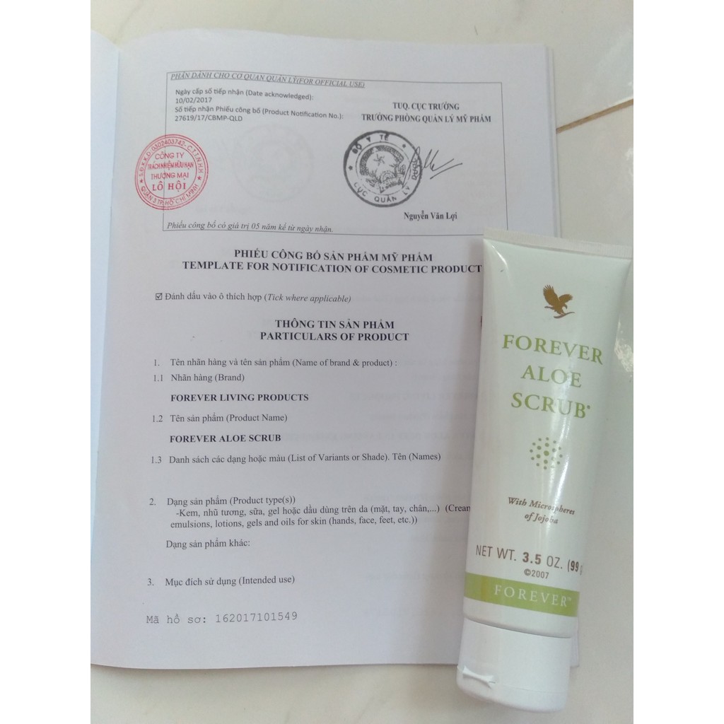 SỮA RỬA MẶT TẨY TẾ BÀO CHẾT Forever Aloe Scrub_238flp. Sản Phẩm Lô Hội.