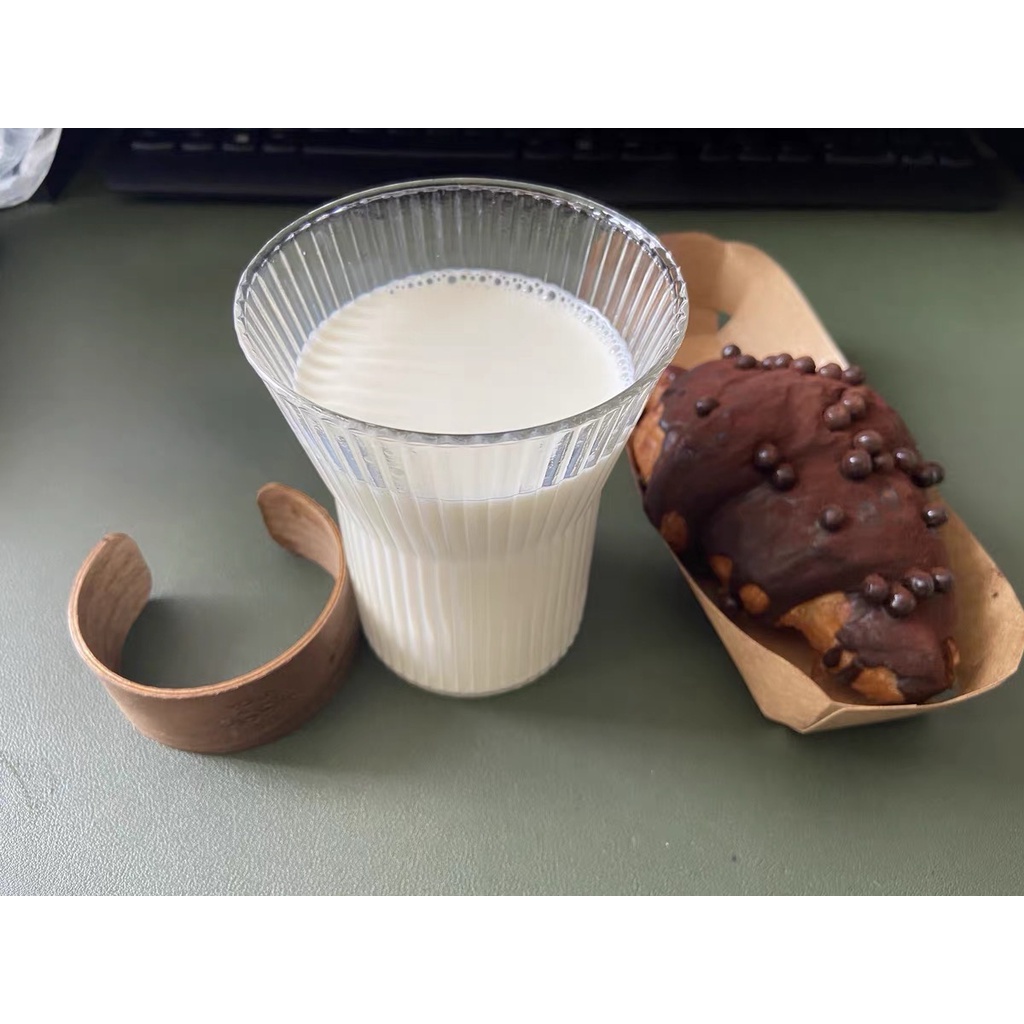 Ly thủy tinh phong cách vintage chịu nhiệt uống cafe, trà - có bọc gỗ chống nóng