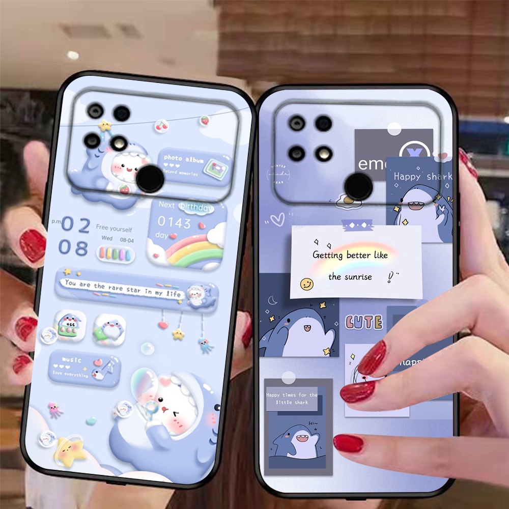 Ốp lưng điện thoại xiaomi poco c40 / poco c31 bộ cá mập shack đu đu đu xanh