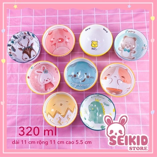 Bát sứ ăn dặm hình con vật ngộ nghĩnh cho bé 320ml Seikid Store