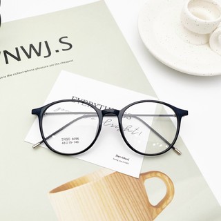 Gọng kính cận dẻo tròn càng kim loại HAINAM EYEWEAR nhiều màu TR90 8096