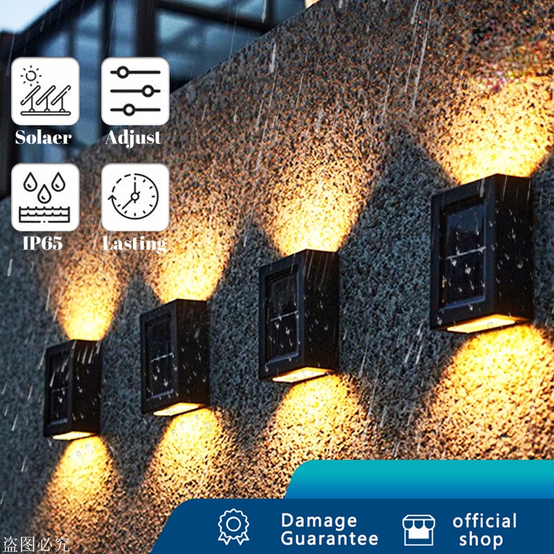 Đèn LED Năng Lượng Mặt Trời Chống Thấm Nước Gắn Tường Trang Trí Sân Vườn/Ban Công/Sân Vườn