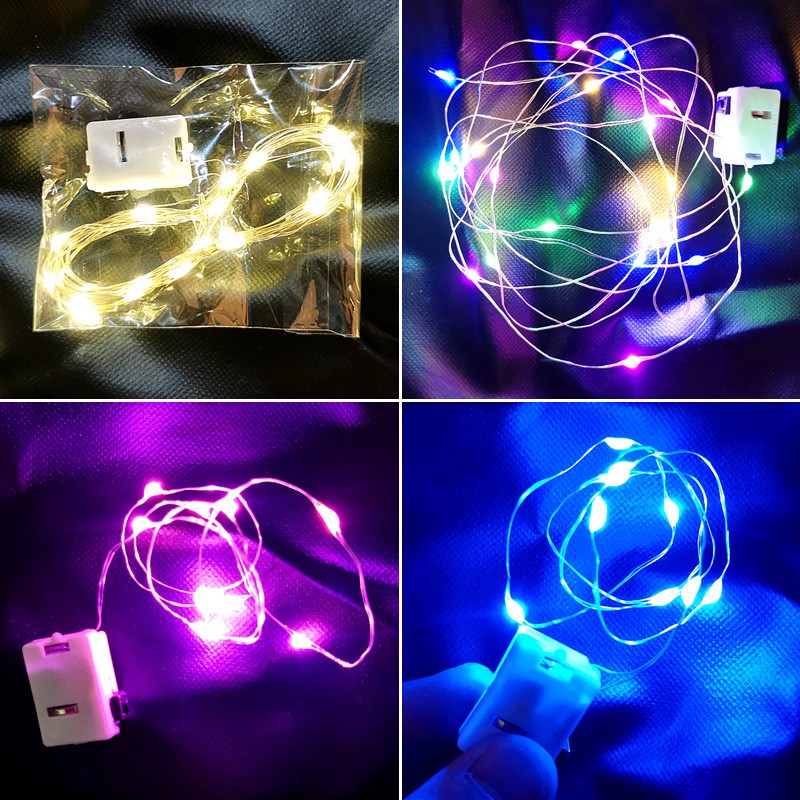 Đèn LED Đom Đóm Fairylight Trang Trí Decor Nhà Cửa - Có 3 Chế Độ - Kèm Sẵn Pin (1 mét / 2 mét) | BigBuy360 - bigbuy360.vn