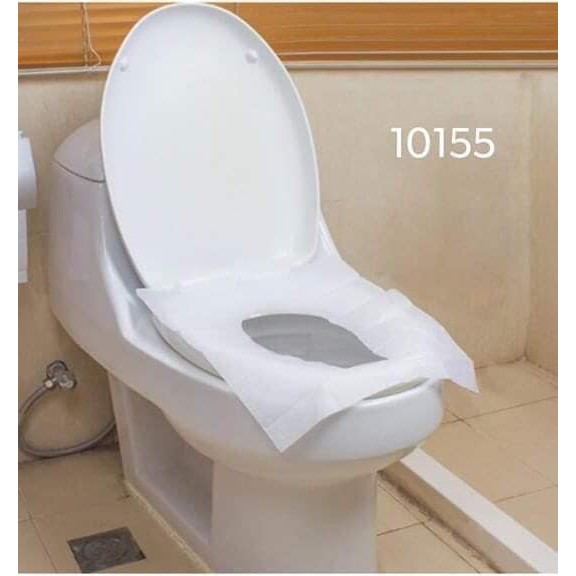 50 tờ Giấy lót Bồn cầu Toilet KHÔNG THẤM NƯỚC dùng 1 lần vệ sinh