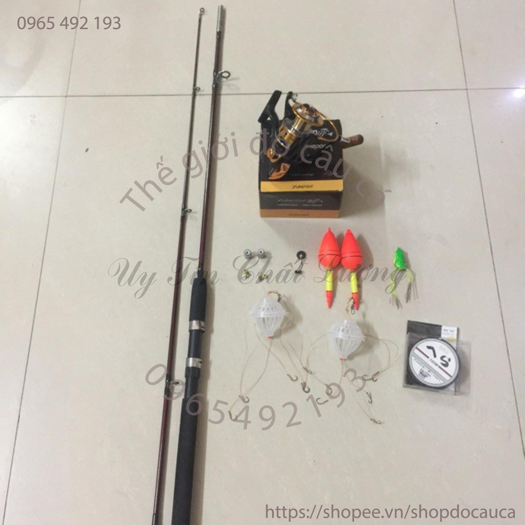 Combo cần 2 khúc shimano máy yumoshi yb ( rẻ vô địch )