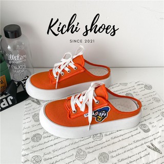 Giày Đạp Gót Đế Bánh Mì Vịt Donald Tăng Chiều Cao Đế Dày Giày dẫm hót mã 362  - Kichi Shoes