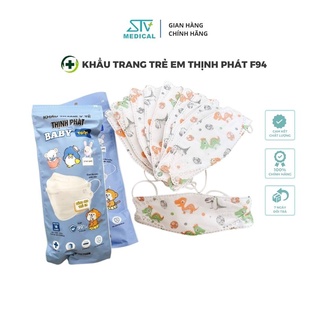Combo 50 Khẩu Trang Trẻ Em mầm chồi lá Thịnh Phát TP94 Túi 10 Cái/túi Cho Bé Từ 4 - 10 Tuổi 3 Lớp Kháng Khuẩn