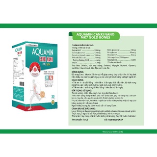 Viên uống AQUAMIN Canxi Nano MK7 tảo biển đỏ_Hộp 30 viên