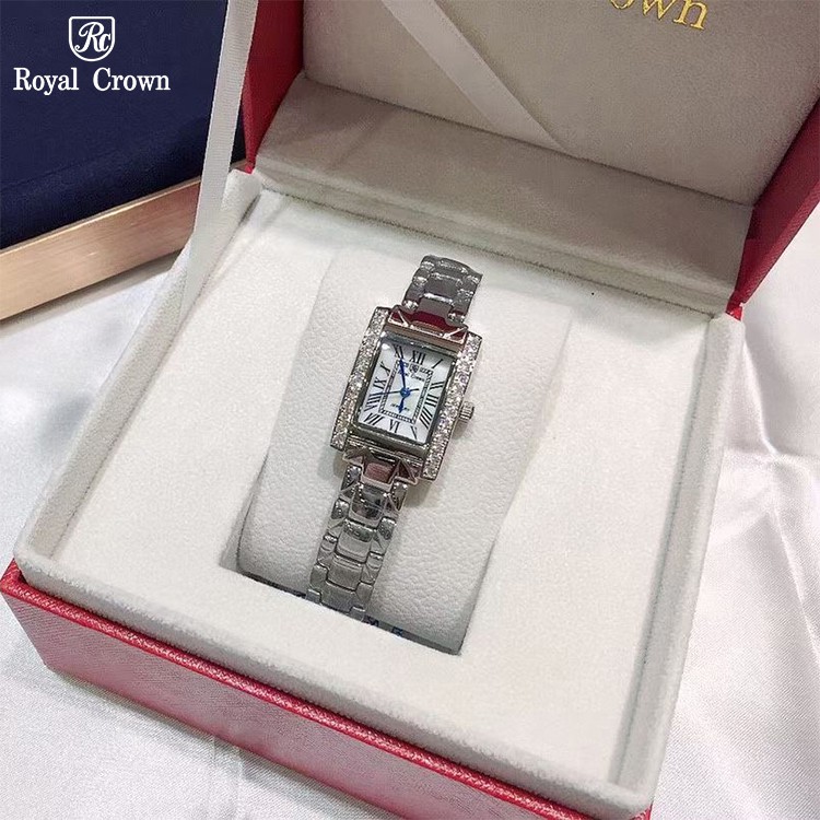 Đồng Hồ Nữ Chính Hãng Royal Crown 6306 Dây Kim Loại Chống Nước Chống Xước