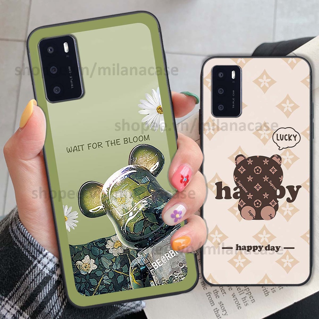 Ốp Oppo A16 gấu be@rBrick gấu Teddy Kaws siêu đẹp, phong cách, cá tính